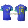 Original Fußballtrikot Brasilien Antony 19 Auswärtstrikot WM 2022 Für Herren